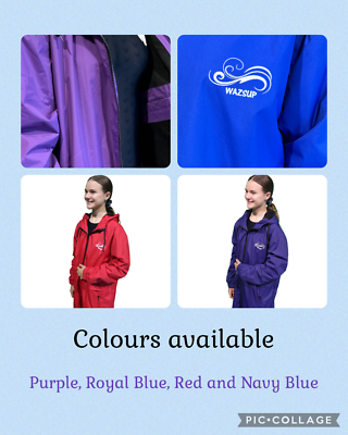 Swim Parkas, Deck Coat, Kids and Adult Size XS XL Purple, Navy