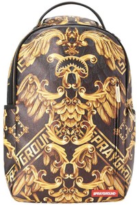 sprayground black and gold backpack