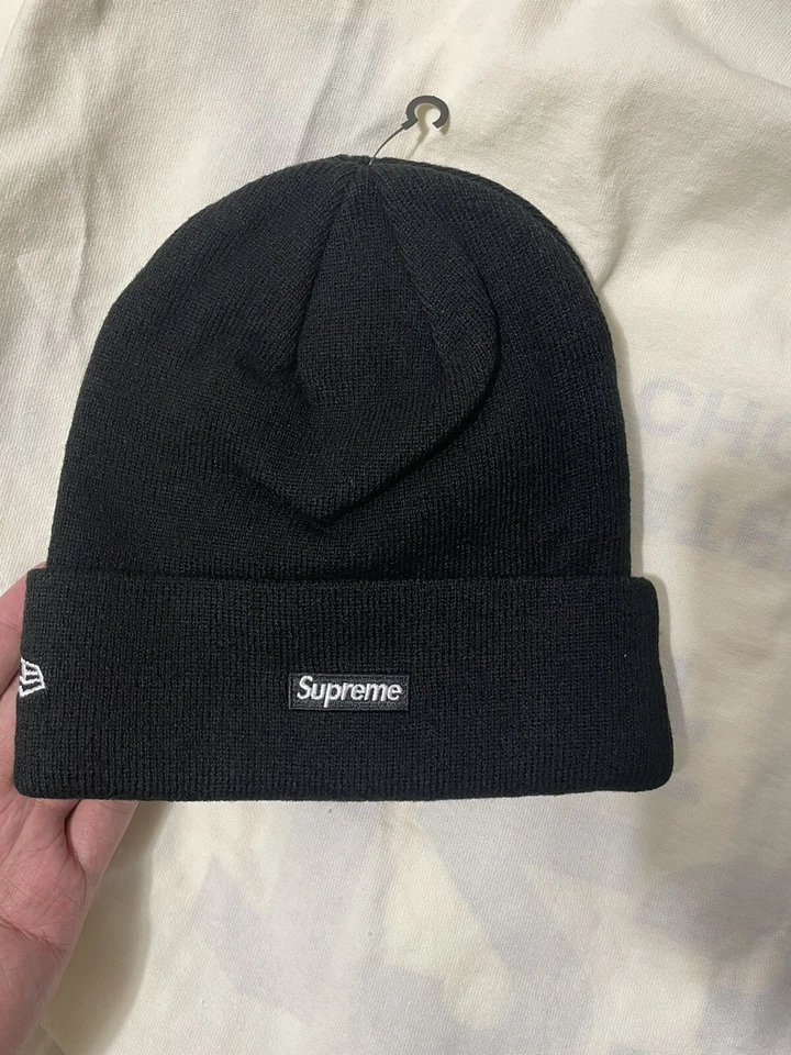 New in Box Supreme New Era S Logo Beanie (FW22) Black - Image 3 of 4