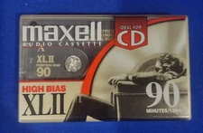 Maxell High Bias XLII 90 Min Audio Cassette Blank Tape Blank Media 