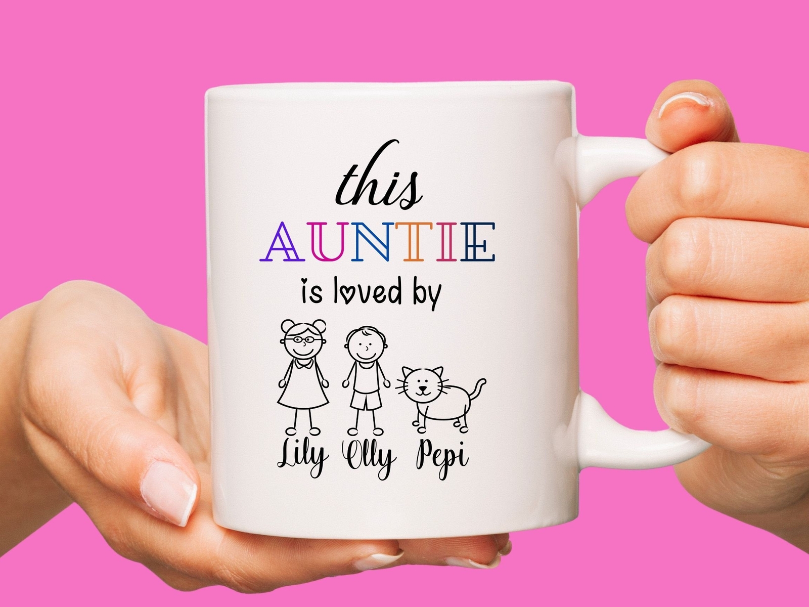 Custom Coffee Mug This Auntie Is Loved By Custom Auntie Gift Mug Auntie Birthday