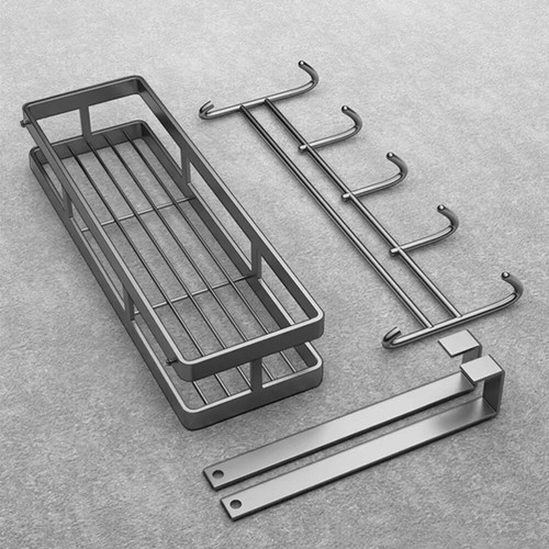 Over The Door Shelf with Hooks Over Door Coat Detachable Shelf Over Door Coat - Picture 5 of 12