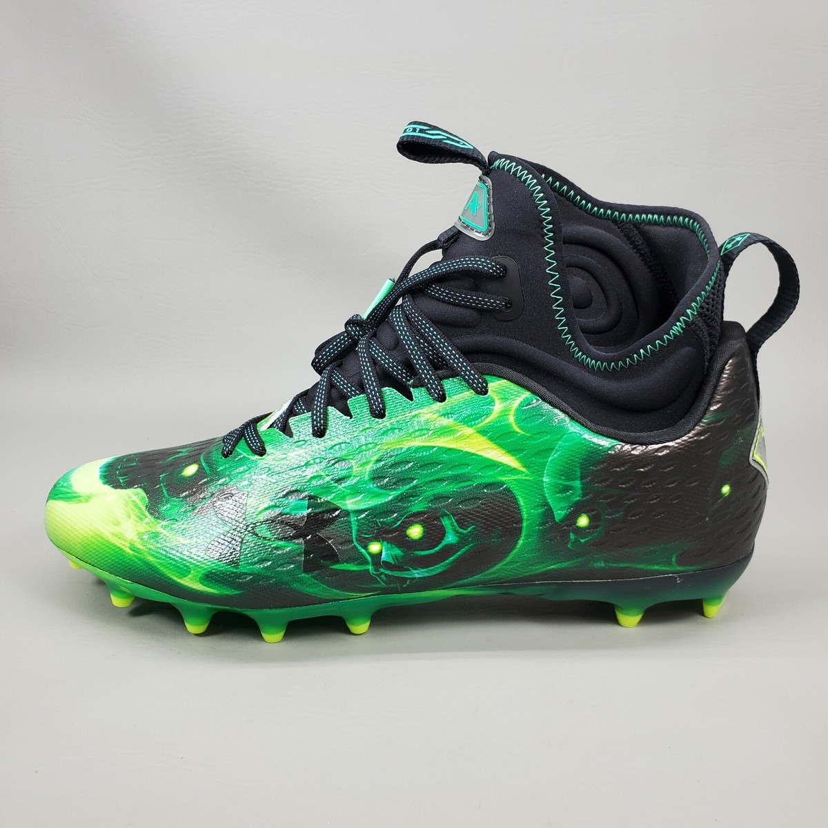 Under Armour Spotlight Lux MC LE Slime Football Cleats 