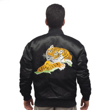 Rocky Tiger Jacket Balboa 2 Movie Costume Satin II Boxing Black Satin Coat Gift Rocky Tiger Jacket Balboa 2 Movie Costume Satin II Boxing Black Satin Coat Gift