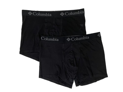 2 Pk - New - Columbia Boxer Briefs Underwear Mens XL 4" ins Cotton Stretch Black