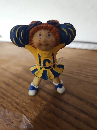 Vintage 1984 Cabbage Patch Kids Cheerleader Brunette PVC 2” Figurine Doll