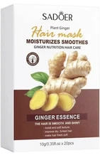 Sadoer Plant Ginger Hair Mask For Smooth and Shiny Hair 0.35 Oz 20 Pieces~Sealed