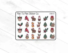 2368-13~~Woodland Christmas Deco Planner Stickers.