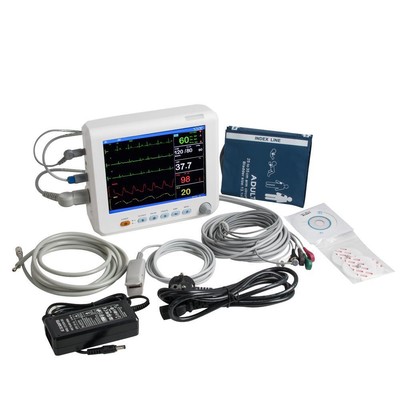 Carejoy Portable 8 Inch ICU CCU Patient Monitor - Signs  ECG - TFT Color