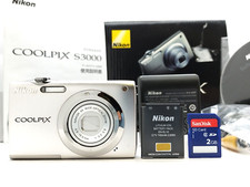 Nikon COOLPIX S3000 Sliver 12.0 MP 4x Zoom Compact Digital Camera from Japan