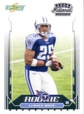 Lendale White Tennessee Titans 2006 Score National Convention promo Rookie Card. rookie card picture