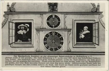 Old postcard postcard Rothenburg art clock a.d. Former Reichstrinkstube GERMANY (1074796)