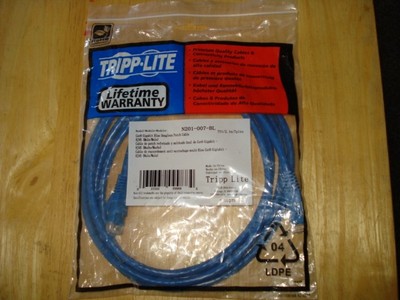 Tripp-Lite N201-007-BL Cat6 Gigabit Blue Snagless Patch Cable, 7ft. RJ45 (MM) 