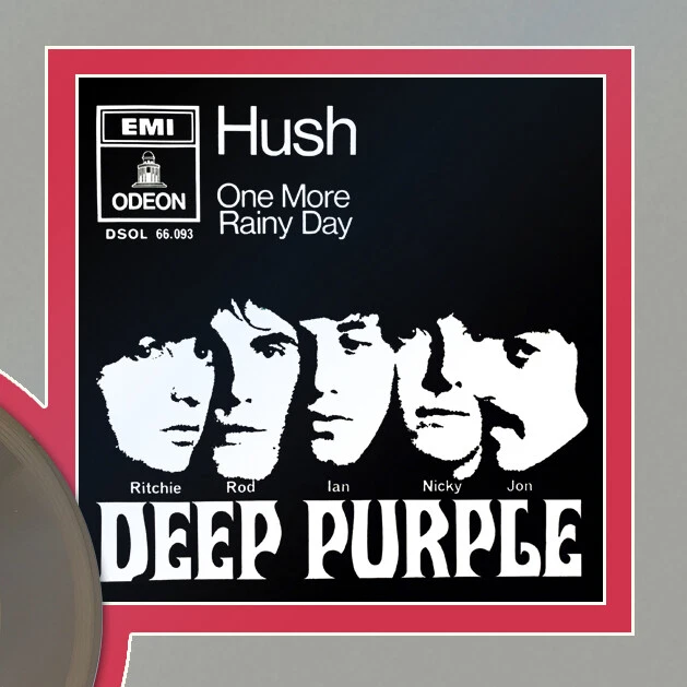 Deep Purple Hush Framed Picture Sleeve Gold 45 Record Display M4