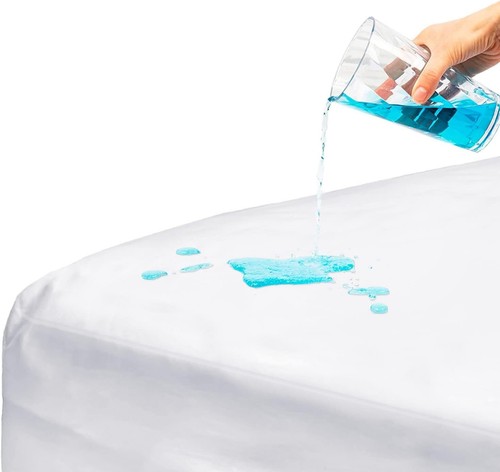 Bed Cover Twin Size Fitted Sheet Zippered Plastic Mattress Waterproof Protector - Picture 6 of 7