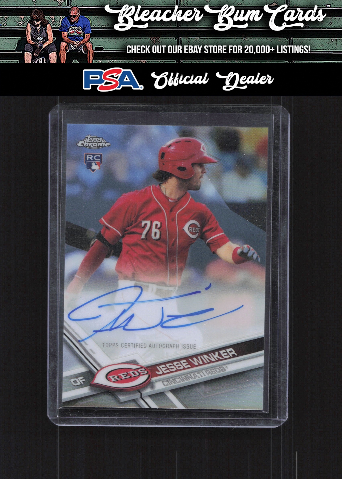 2017 Topps Chrome RA-JW Jesse Winker Rookie Auto Refractor /499