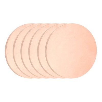6Pcs Copper Round Plate, 0.03'' Thick 1'' Dia C1100 Pure Copper Sheet
