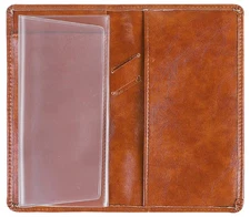 Leather Checkbook Cover for Men and Women, Check Book Case Card Holder with F...