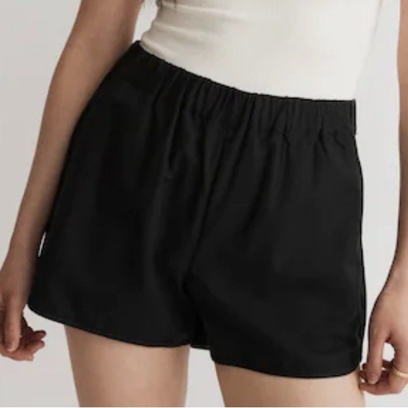 MADEWELL BLACK PULL ON ELASTIC WAIST SHORTS WOMENS SZ XXS