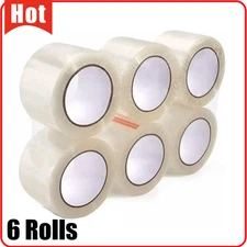6 Rolls Shipping Packaging Box Packing Sealing Tape 2" x 100 Yard 330FT