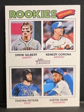 2026 Topps Heritage Rookie Outfielders #388 Gisnert, Corona, Peters, Dean (SP)