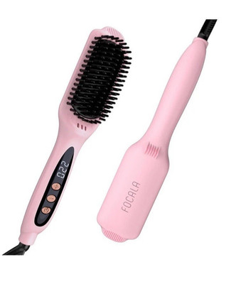 2 in 1 Keramik Haarglätter Bürste Negativ Ionen Schnelle Hitze Dual Volt 12 Temp