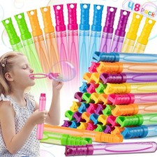 48 Pack Big Bubble Wands Bulk in 6 Colors,Ideal for Easter, Summer, Halloween...