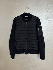 Moncler Maglia Cardigan Uomo Taglia M Blu Navy Piumino Ibrido Bomber Jacket