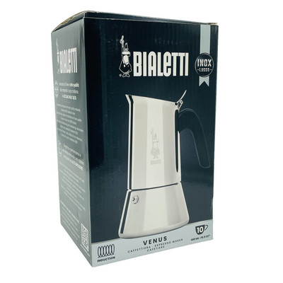 Bialetti Venus 10 Tassen Espressokocher Induktion Edelstahl alle Herdarten