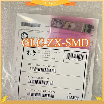 GLC-ZX-SMD Cisco SFP 1550nm 80km SMF DOM Long Range w/ Green Hologram
