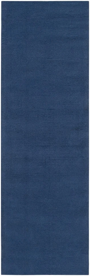 Carpet Cobalt Blue 3 x 8 Hand Made Runner Wool Area Rug - Approx 2' 6" x 8' - Image 4 of 4