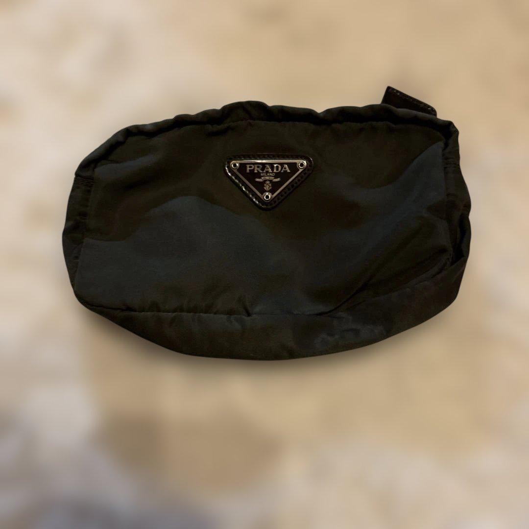 Prada Leather Pouch for Women and Men Luxury Small Accessory Case