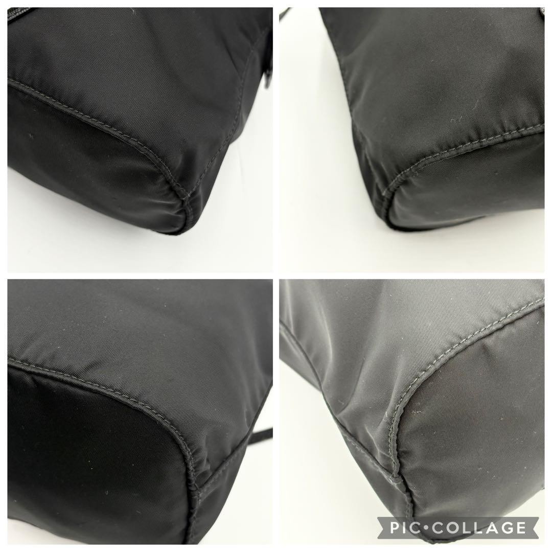 PRADA Drawstring Pouch Testate Triangle Logo Blac… - image 5