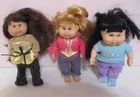 Cabbage Patch Kids-3 Dolls-7”Tall-Toys r Us-2003-Vintage-As Shown