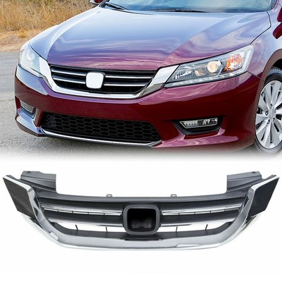 Chrome Front Upper Bumper Radiator Grille New For Honda Accord 2013 2014 2015
