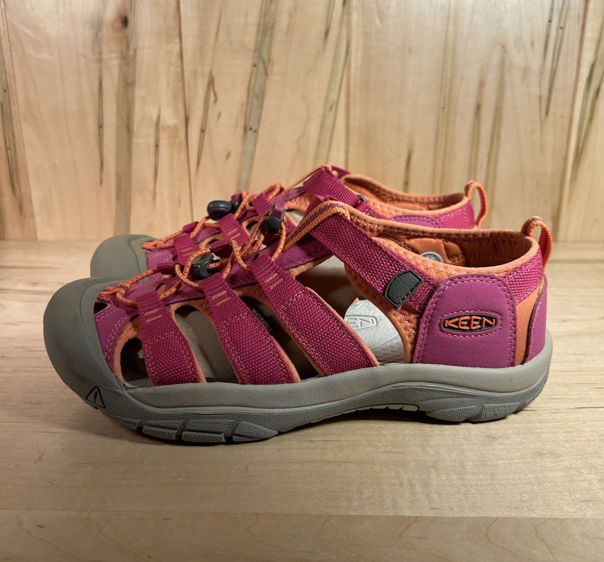 Sandali Keen Big Newport H2 per bambini taglia 7 rosa arancione grigio