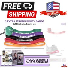 Extra Thick Booty Bands - for Glutes and Legs Workouts - Includes eGuide for ...