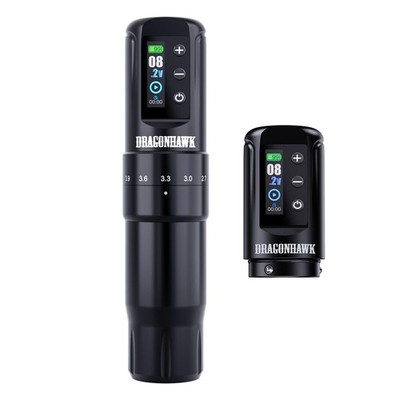 Dragonhawk Atom2 Pro Cordless Tattoo Pen Machine  7 Storkes Length Profession...