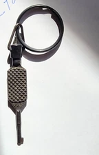 Black Law Enforcement Security Police Handcuff Key w/ Swivel Key Ring