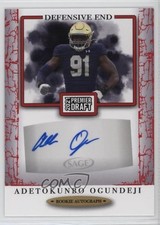 2021 Sage Premier Draft Auto Red Adetokunbo Ogundeji #A104 Auto 0x4v