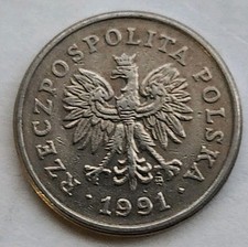 1991 POLAND 20 GROSZY- COPPER NICKEL COIN 18.4MM Actual Coin