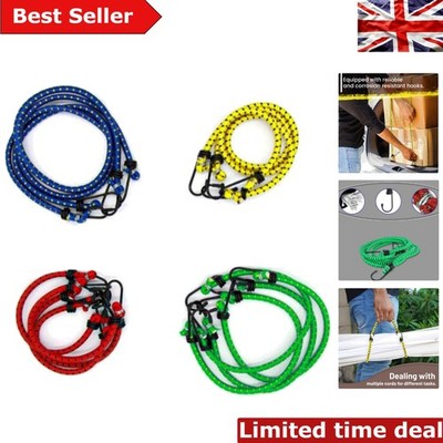 3er Pack 1m verstellbare Gummiseile mit Haken - verwicklungsfrei & wetterfest