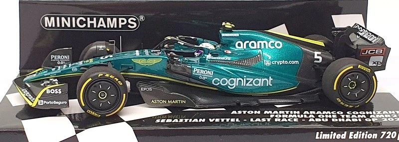 Minichamps 1/43 Scale 417 222205 F1 Aston Martin Last Race Abu Dhabi 2022 Vettel - Image 3 of 4