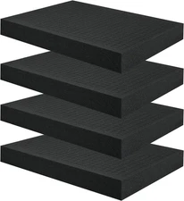 4 Pcs Pick and Pluck Foam 16 x 12 x 2 Inch, Foam Inserts For Cases, Gun Case Pol