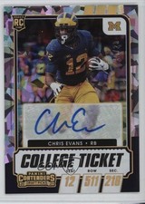 2021 Panini Contenders Draft Picks College Ticket /23 Chris Evans #135 Auto 1rb9