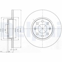 2X Delphi Bremsscheibe BG4155 FüR Corsa Opel S07 Punto Fiat Monza Senator Manta
