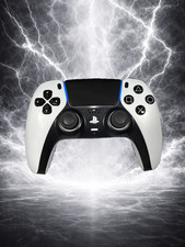 TMR Anti-Drift Custom White and Black PS5 DualSense from Lynx Controller Mods