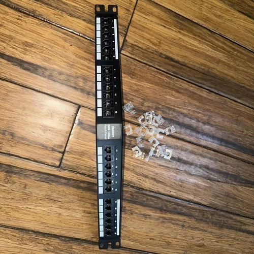 Panduit DPA246X88TGY Patch Panel 24 Port, Cat6A, Angled, 1RU, See Photos