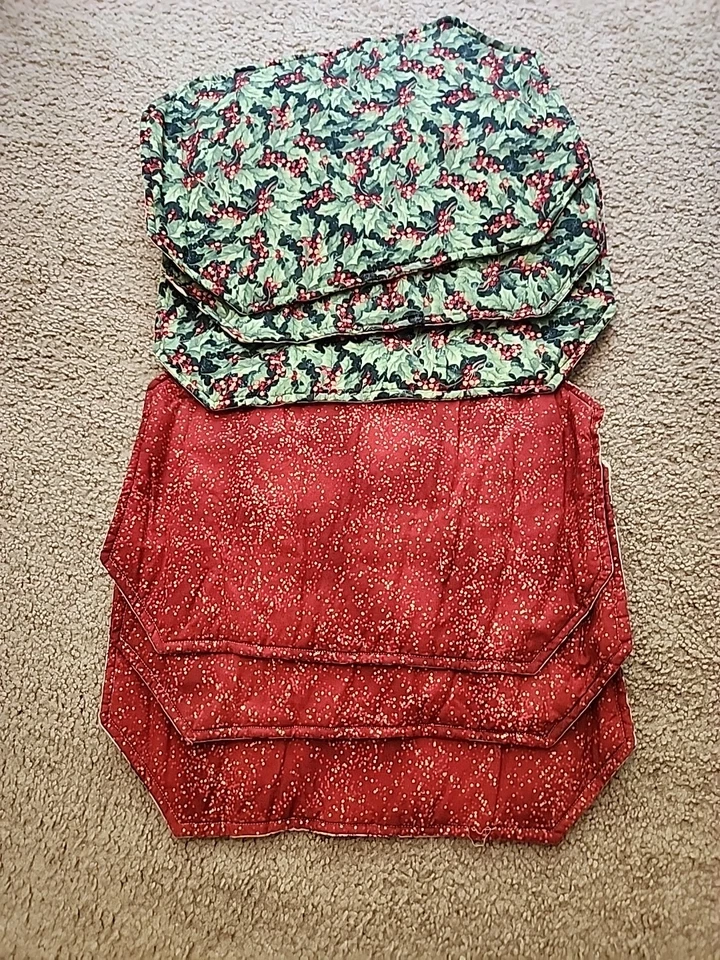 Set Of 6 Quilted Christmas Placemats - Image 4 of 4