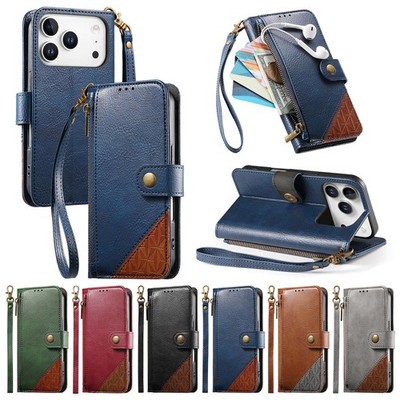 Handyhülle für iPhone 12 13 14 15 16 Plus 17 Pro Max 16E Wallet Cover 360 Case